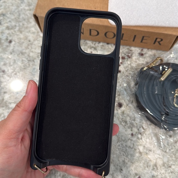 Bandolier Hailey Crossbody Phone Case in Black/Gold for Apple iPhone 14 Plus - Picture 9 of 10